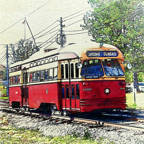 TTC PCC 4600 Streetcar Art – Vintage Toronto Transit Wall Décor | Alex Pyro