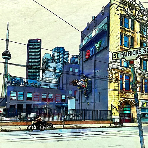 CP24 Live Eye Truck Toronto Art – Iconic Queen St. West