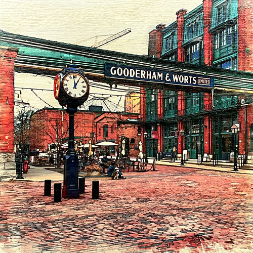 Toronto Distillery District Art – Gooderham & Worts Wood Print