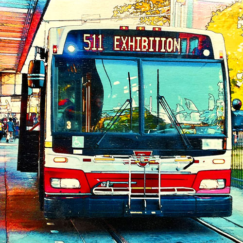 Toronto Bus Art – 511 Exhibition TTC Route